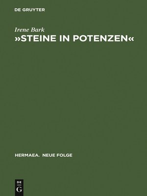 cover image of »Steine in Potenzen«